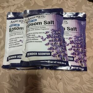 🪻💜🪻Dreamy Lavender Infused Epsom Salt Bath Soak Aid Enhancer - Set of 3